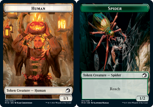 Human Token // Spider Token - Foil