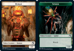 Human (001) // Spider (011) Double-sided Token - Foil