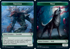 Treefolk Token // Wolf Token - Foil