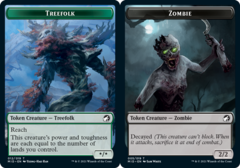 Zombie (005) // Treefolk (012) Double-sided Token - Foil