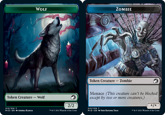 Wolf Token // Zombie Token (015) - Foil