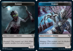 Zombie (005) // Zombie (015) Double-sided Token - Foil