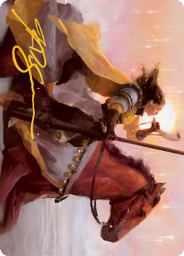 Sunrise Cavalier Art Card - Gold-Stamped Signature