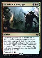 Dire-Strain Rampage - Foil - Prerelease Promo