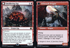 Smoldering Egg // Ashmouth Dragon - Foil - Prerelease Promo