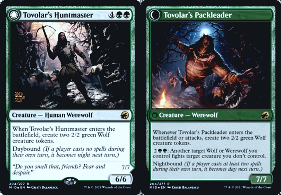 Tovolars Huntmaster // Tovolars Packleader - Foil - Prerelease Promo