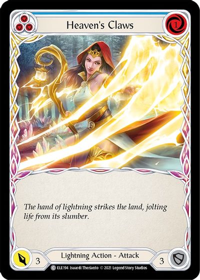 Heavens Claws (Blue) - Rainbow Foil - 1st Edition