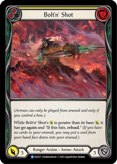 Boltn Shot (Yellow) - Rainbow Foil - 1st Edition