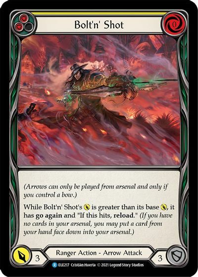 Boltn Shot (Yellow) - Rainbow Foil - 1st Edition