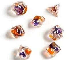 Dice Set - Purple, Orange Clear