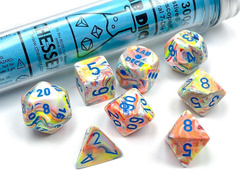 Festive Polyhedral Kaleidoscope/blue 7-Die Set