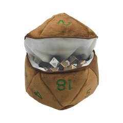 Feywild Copper and Green D20 Plush Dice Bag for Dungeons & Dragons