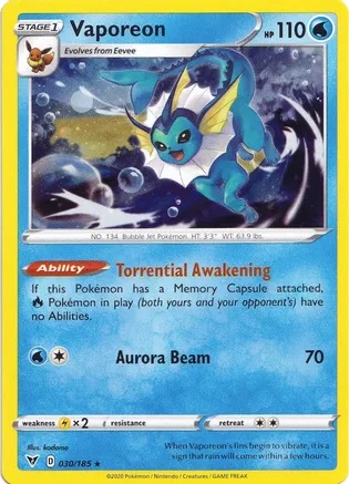 Vaporeon - 30/185 - Cosmos Holo - Promo