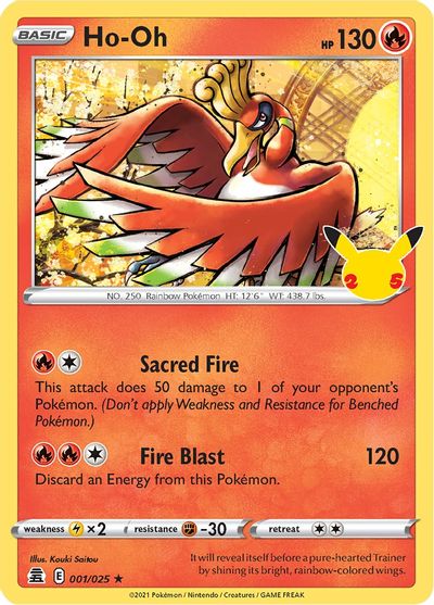 Ho-Oh - 001/025 - Holo Rare