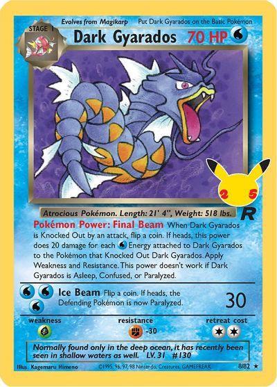 Dark Gyarados - 8/82 - Holo Rare