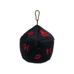 Ultra Pro - Dungeons & Dragons Black and Red D20 Plush Dice Bag