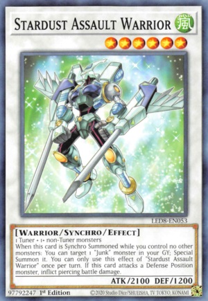 Stardust Assault Warrior - LED8-EN053 - Common - 1st Edition