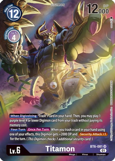 Titamon - BT6-081 - SR - Alternate Art - Foil Titamon - BT6-081 - SR - Alternate Art - Foil