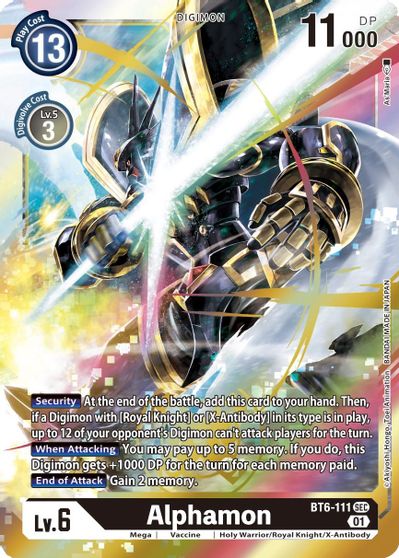 Alphamon - BT6-111 - SEC - Foil