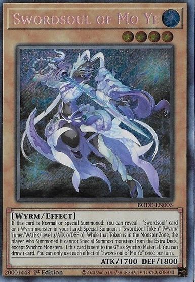 Swordsoul de Mo Ye - BODE-EN003 - Secret Rare - 1ere edition // Burst Of Destiny - BODE Swordsoul de Mo Ye - BODE-EN003 - Secret Rare - 1ere edition // Burst Of Destiny - BODE