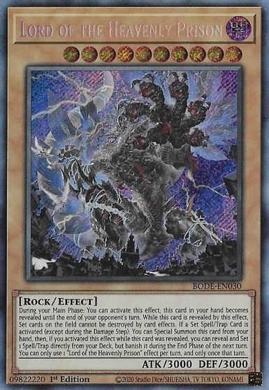 Seigneur de la Prison Celeste - BODE-EN030 - Secret Rare - 1ere edition // Burst Of Destiny - BODE
