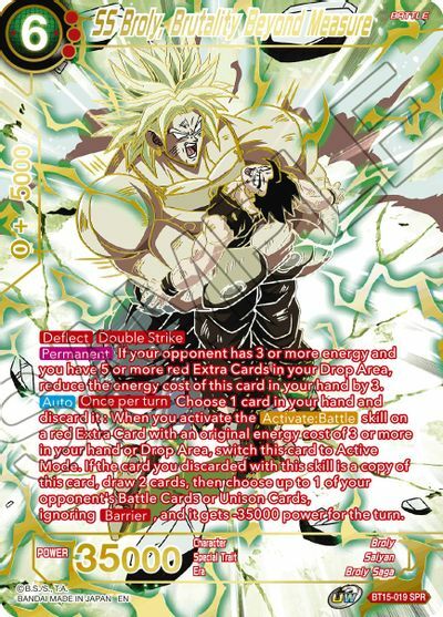 SS Broly, Brutality Beyond Measure - BT15-019 - SPR