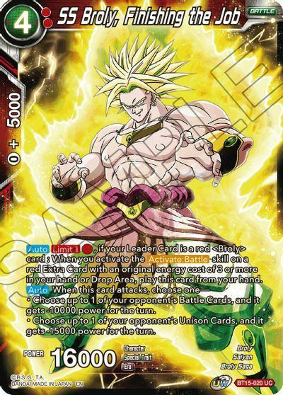 SS Broly, Finishing the Job - BT15-020 - UC