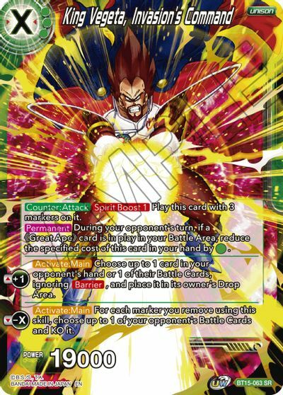 King Vegeta, Invasion's Command - BT15-063 - SR