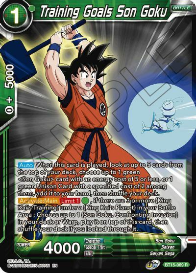 Training Goals Son Goku - BT15-069 - R