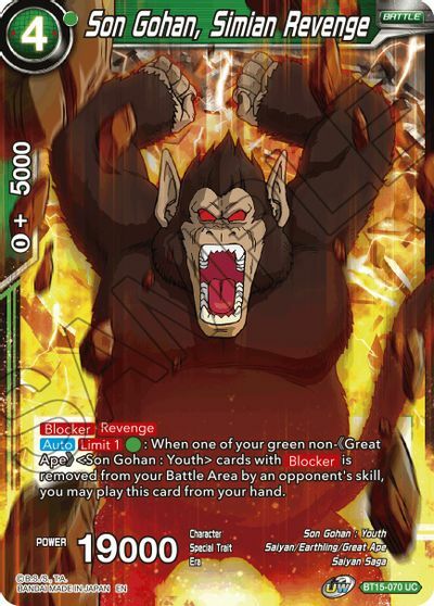 Son Gohan, Simian Revenge - BT15-070 - UC