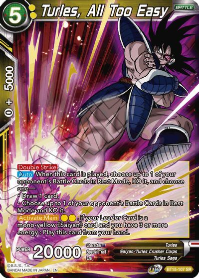 Turles, All Too Easy - BT15-107 - SR