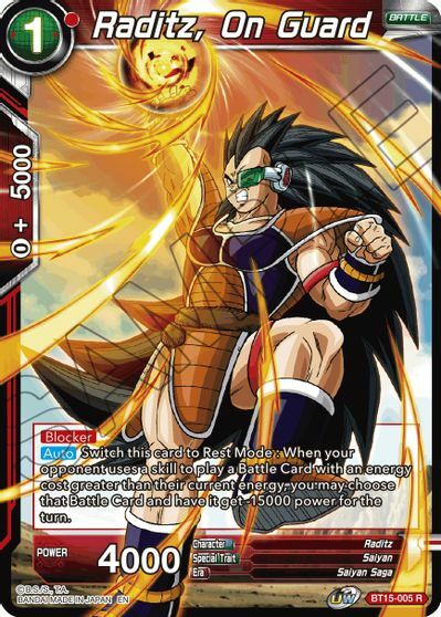 Raditz, On Guard - BT15-005 - R - Foil