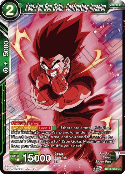 Kaio-Ken Son Goku, Confronting Invasion - BT15-068 - C - Foil