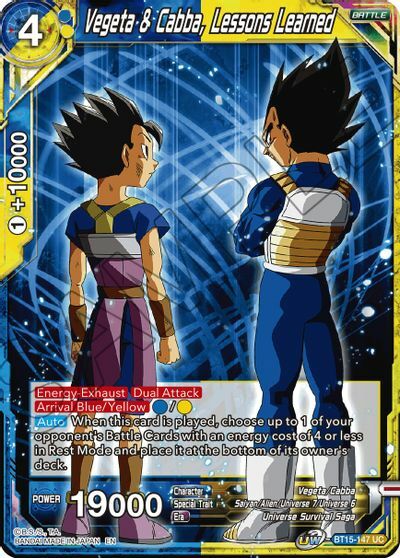 Vegeta & Cabba, Lessons Learned - BT15-147 - UC - Foil