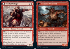 Fearful Villager // Fearsome Werewolf - Foil