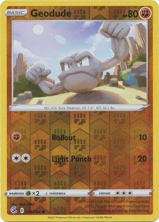 Geodude - 135/264 - Common - Reverse Holo