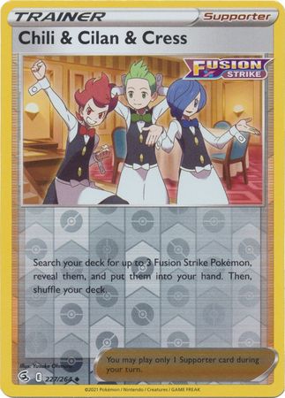 Chili & Cilan & Cress - 227/264 - Uncommon - Reverse Holo Chili & Cilan & Cress - 227/264 - Uncommon - Reverse Holo