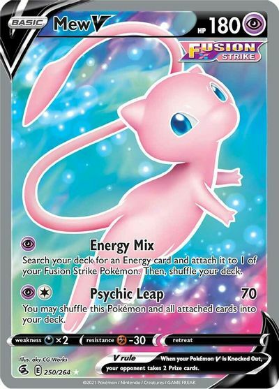 Pokemon Card outlets Mew V Alt Art Fusion Strike BGS 8.5 NM