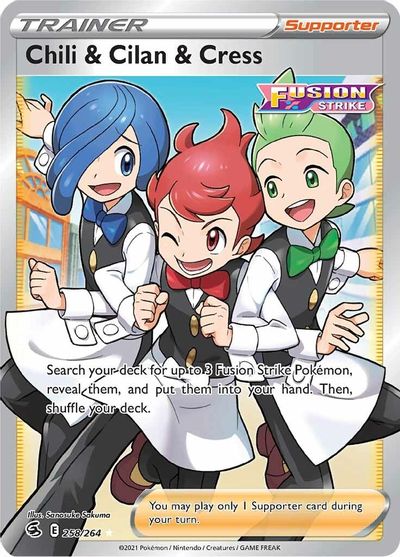 Chili & Cilan & Cress - 258/264 - Full Art Ultra Rare Chili & Cilan & Cress - 258/264 - Full Art Ultra Rare