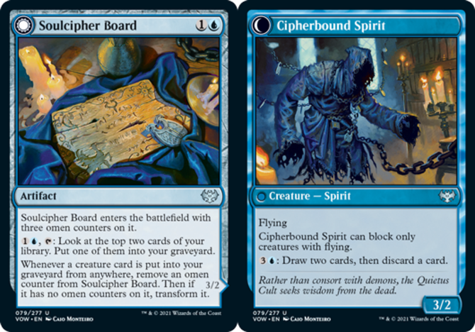 MTG-4x-Near Mint, English-Soulcipher Board // Cipherbound Spirit-Innistrad:  Crim