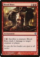 Blood Rites - The List