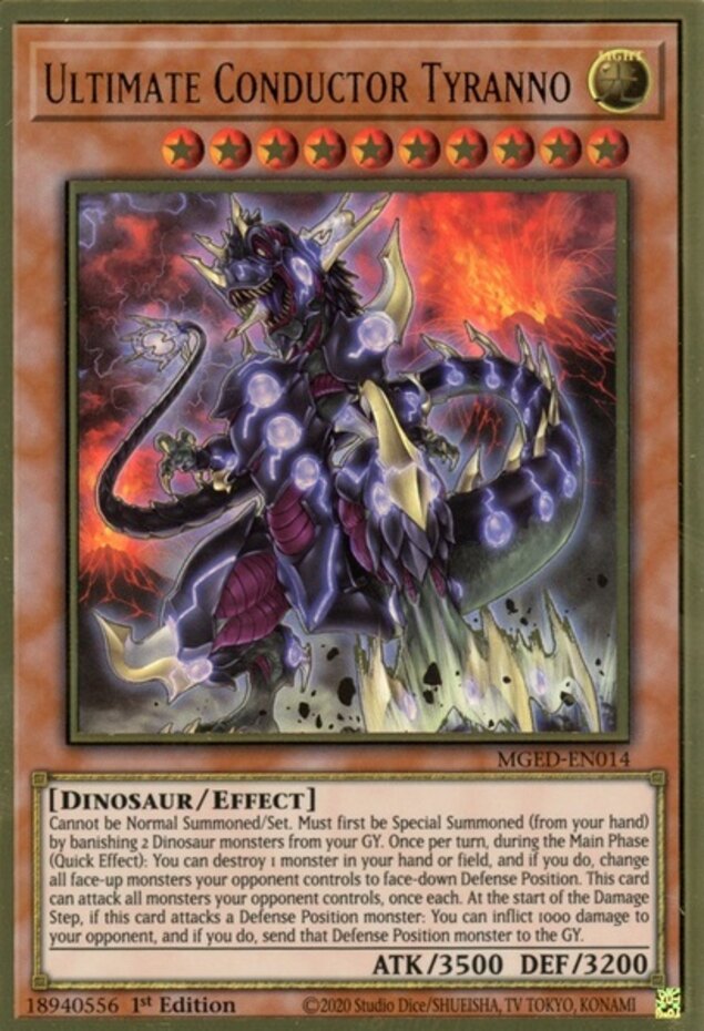 x1 Ultimate Conductor Tyranno - MGED-EN014 - Premium Gold Rare