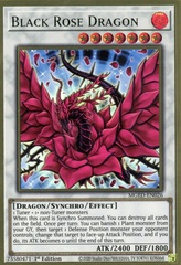 Black Rose Dragon (Regular Art) - MGED-EN026 - Premium Gold Rare - 1st Edition