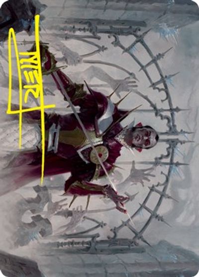 Cemetery Gatekeeper Art Card - Gold-Stamped Signature