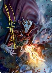 Flame-Blessed Bolt (44/81) Art Card - Gold-Stamped Signature