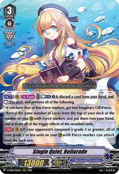 Single Quiet, Refiarade - D-VS01/064EN - RRR Single Quiet, Refiarade - D-VS01/064EN - RRR