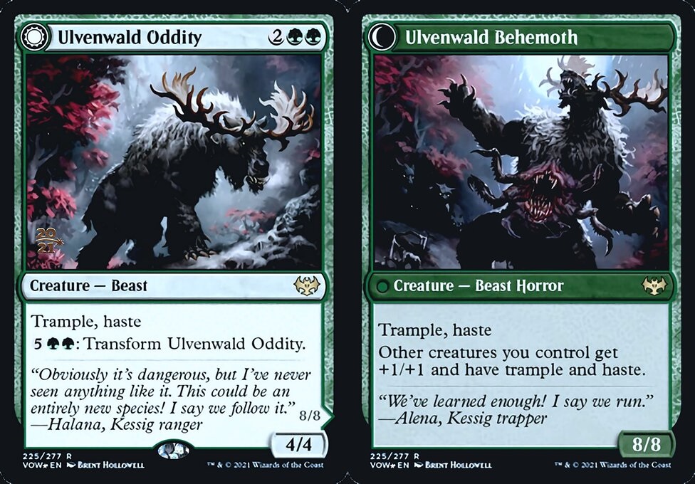 Ulvenwald Oddity // Ulvenwald Behemoth - Foil - Prerelease Promo