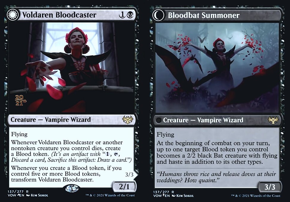 Voldaren Bloodcaster // Bloodbat Summoner - Foil - Prerelease Promo