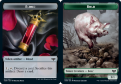 Blood (017) // Boar (012)  Double-Sided Token - Foil