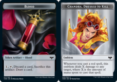 Blood Token // Emblem - Chandra, Dressed to Kill - Foil